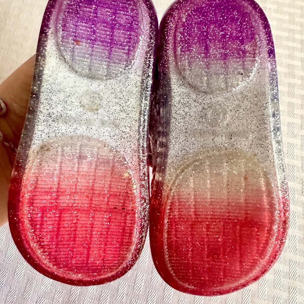 Wonder Nation Ombre‎ Glitter Jelly Ballet Flats Mary Jane Toddler Girls Size 6